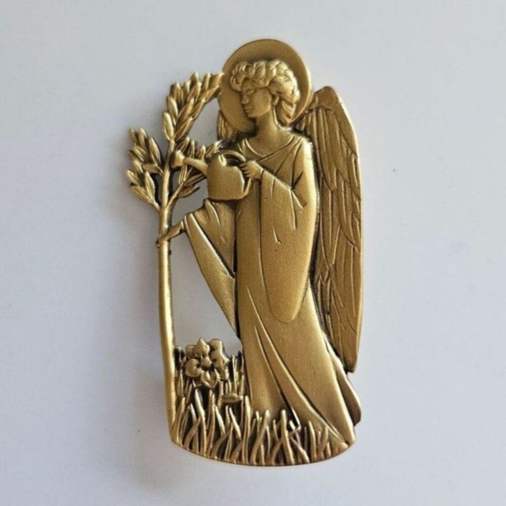 AA garden angel brooch